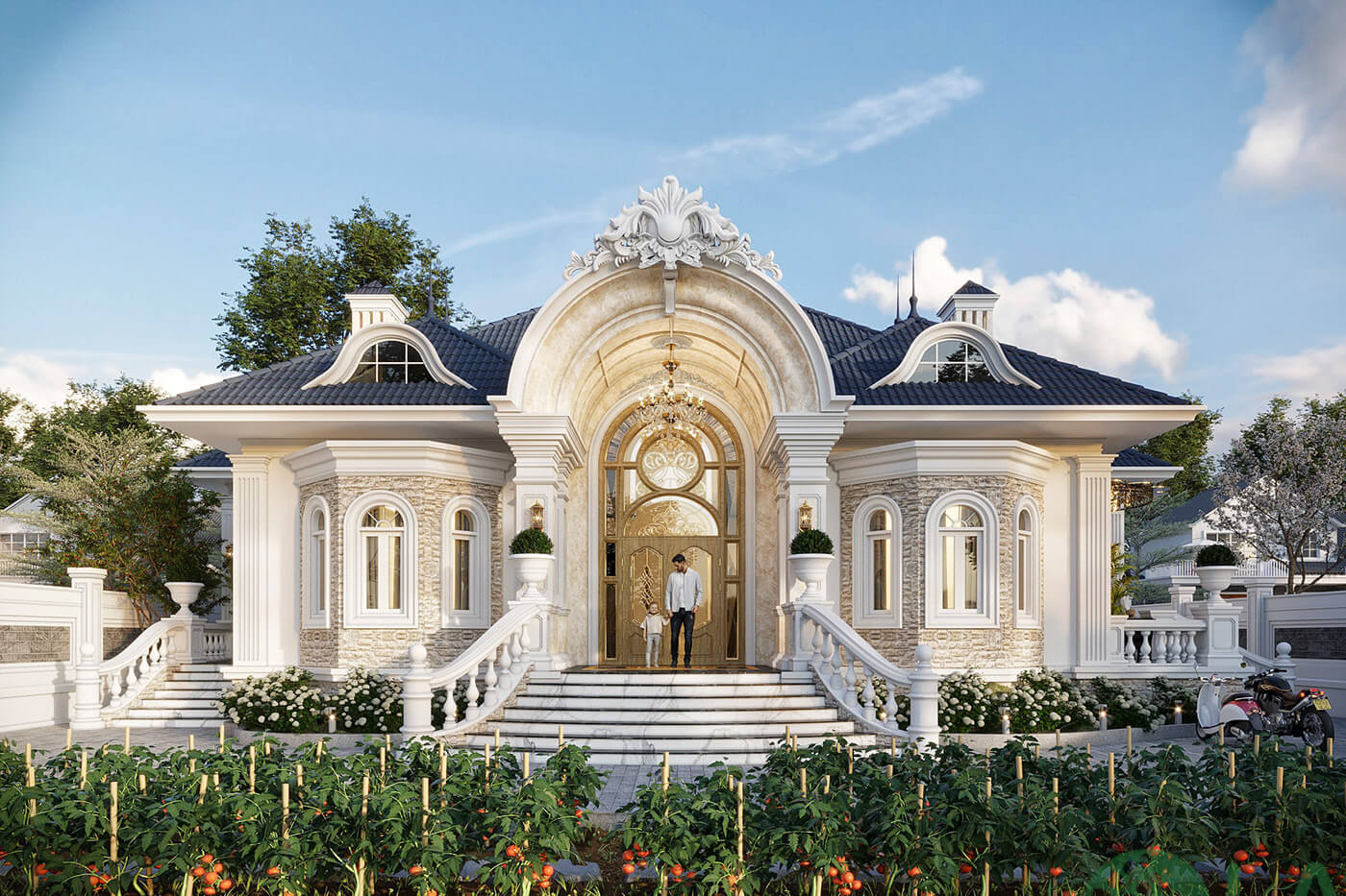 mẫu thiết kế nhà vườn nghỉ dưỡng