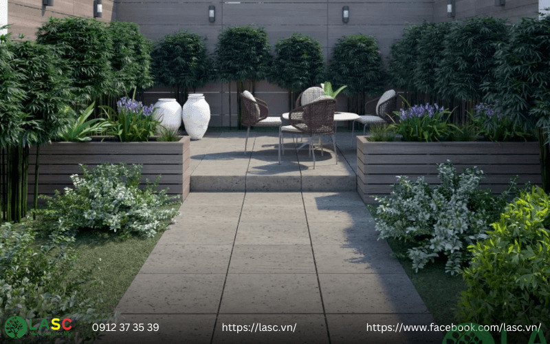 thiết kế nhà phố có sân vườn