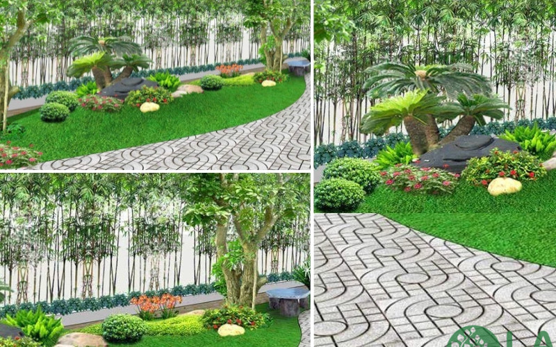 thiết kế vườn hoa trước nhà 