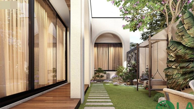 thiết kế vườn hoa trước nhà 