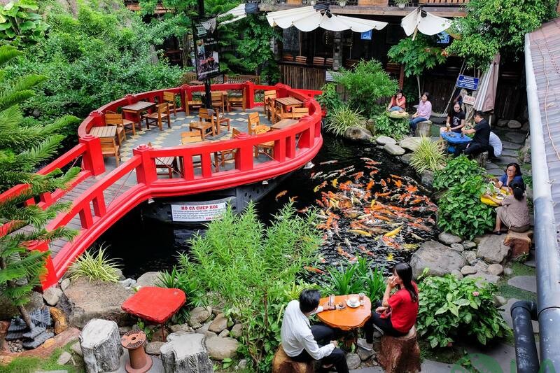 tiểu cảnh quán cà phê