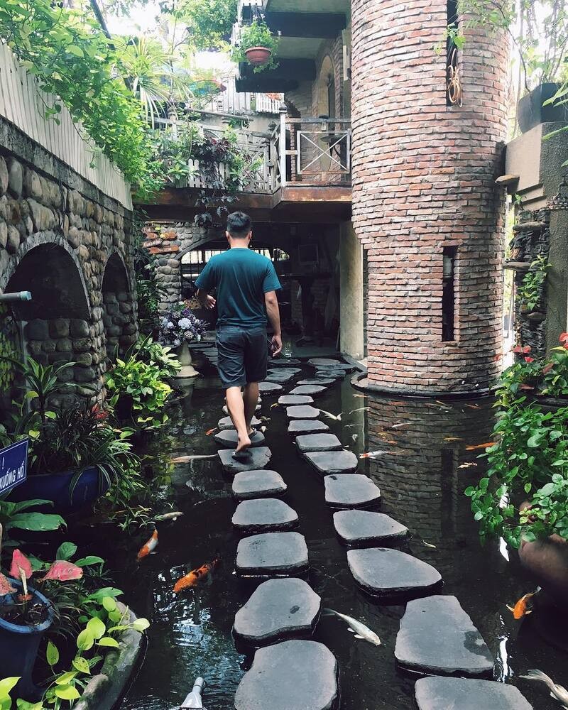 tiểu cảnh quán cà phê