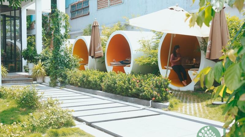 tiểu cảnh quán cà phê