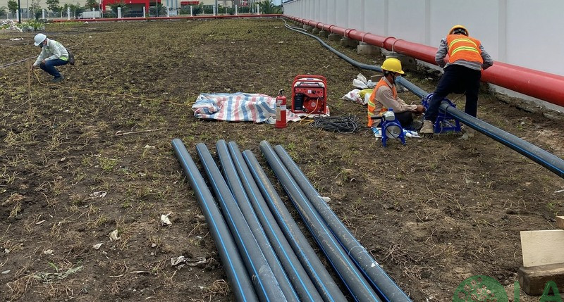 Thi công hệ thống tưới tự động JOTUN GREENFIELD