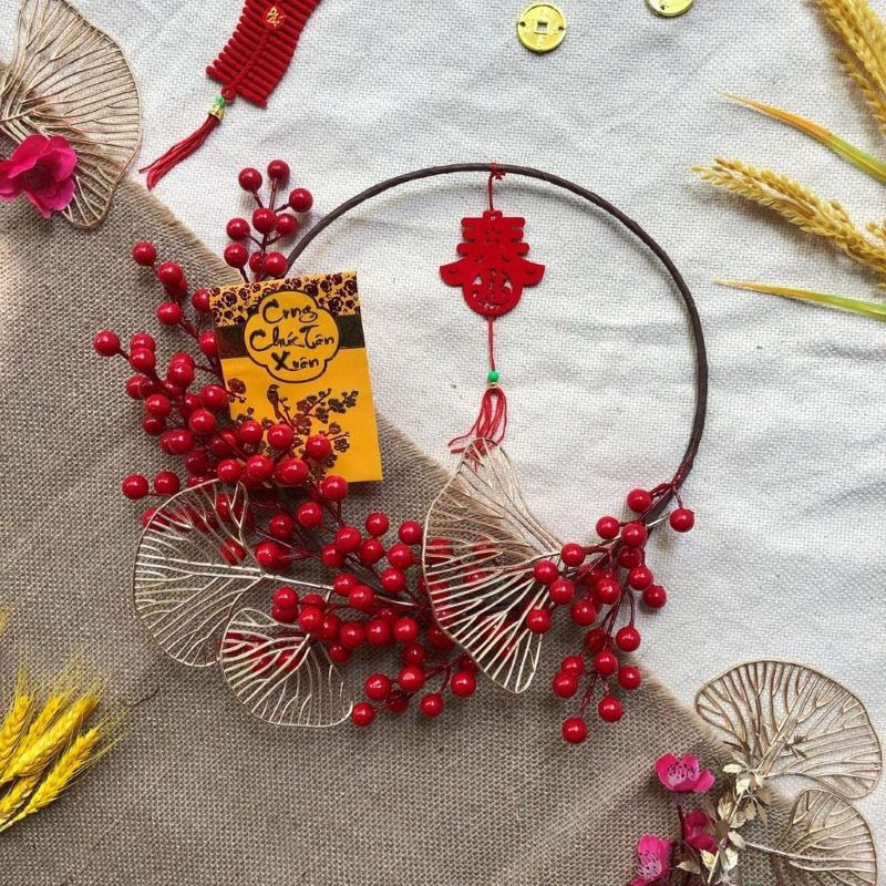 cách trang trí tiểu cảnh ngày tết 