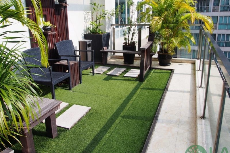 sân vườn tầng thượng