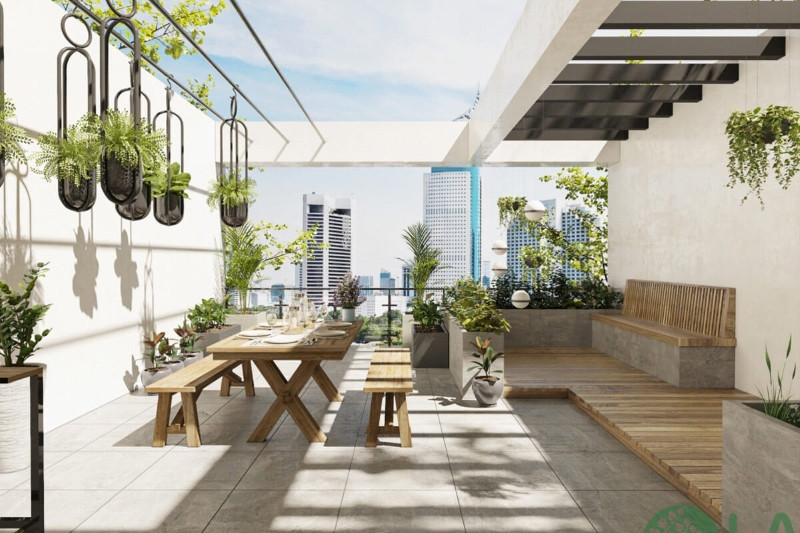 vườn sân thượng đẹp