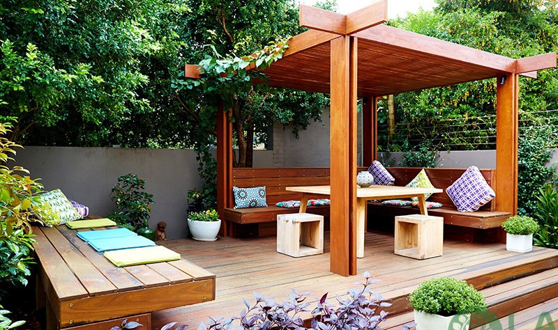 thiết kế sân vườn 200m2