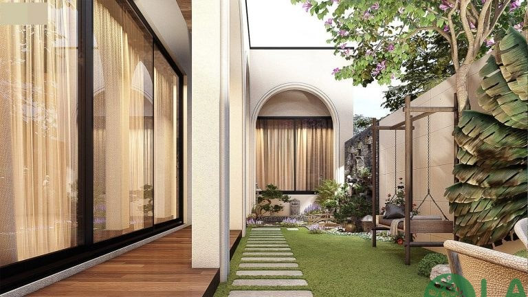 thiết kế vườn hoa trước nhà