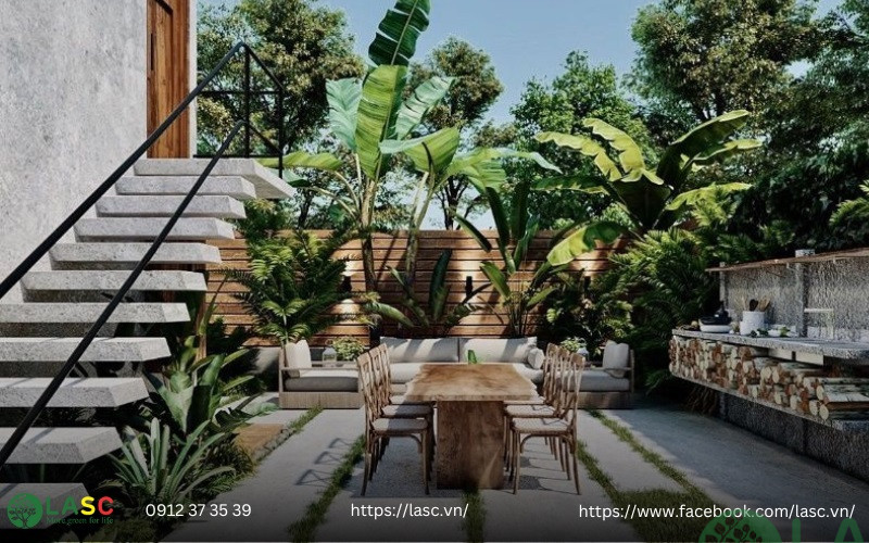 thiết kế thi công sân vườn 