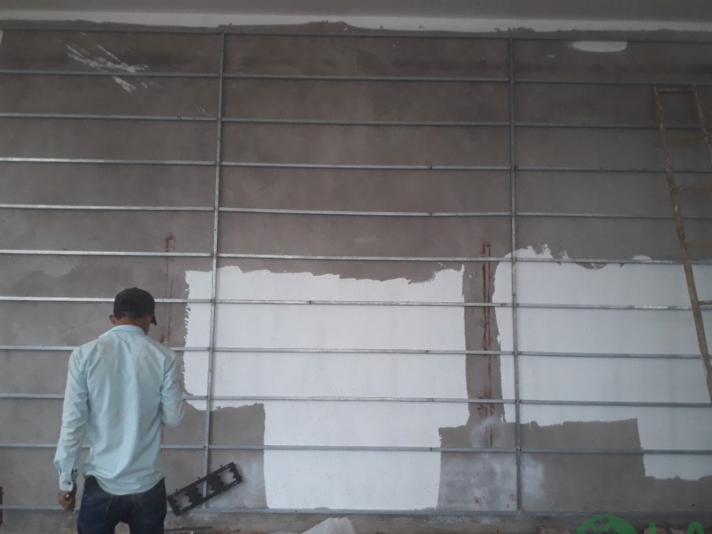 trang trí thảm cỏ trên tường