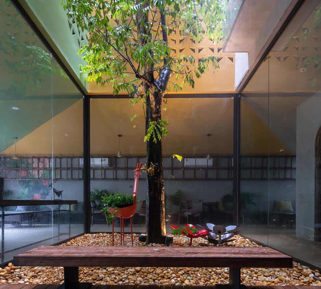 tiểu cảnh giếng trời nhà ống đẹp