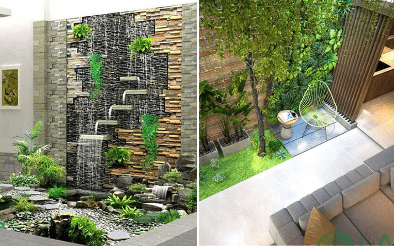 tiểu cảnh giếng trời nhà ống