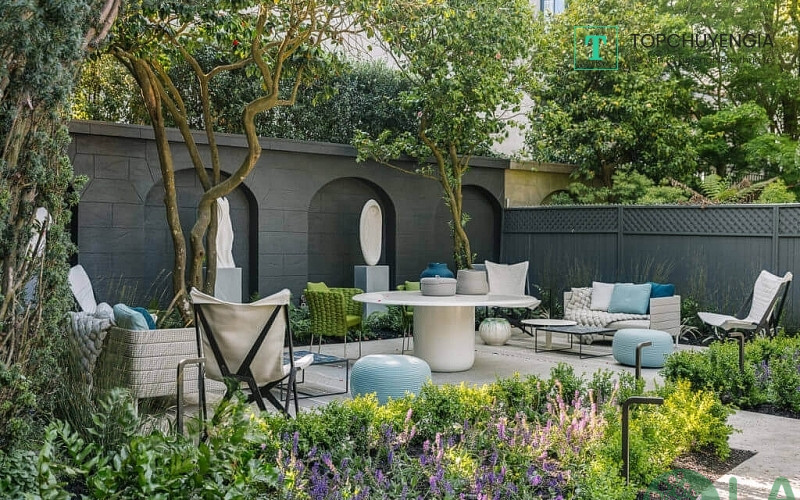 mô hình quán cafe sân vườn 