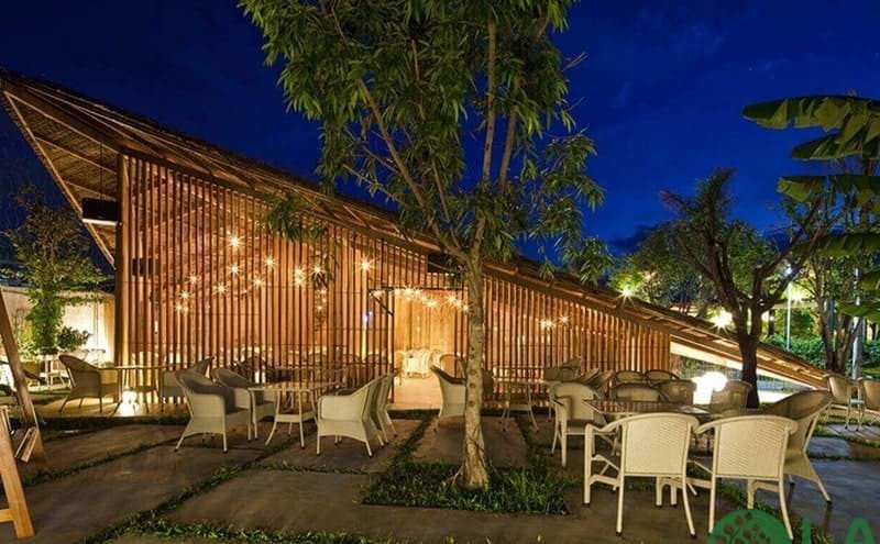 thiết kế quán cà phê sân vườn