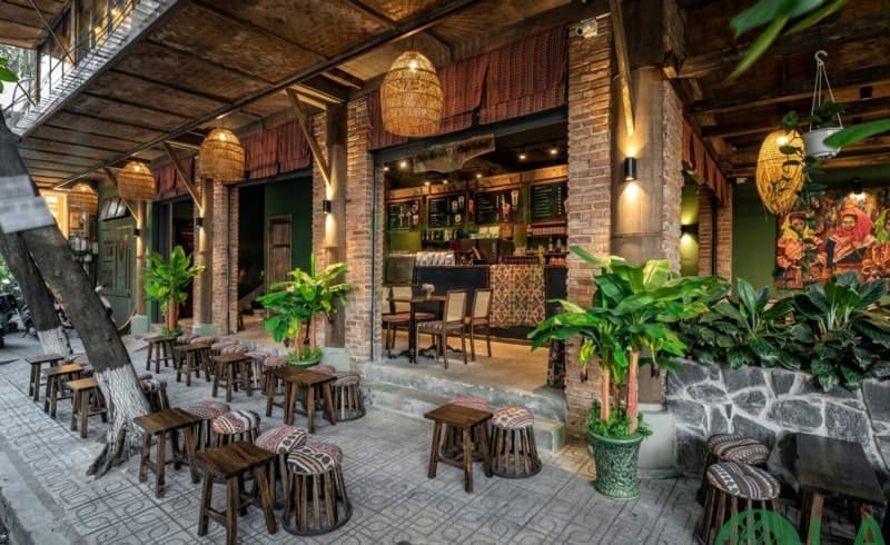 thiết kế quán cà phê sân vườn