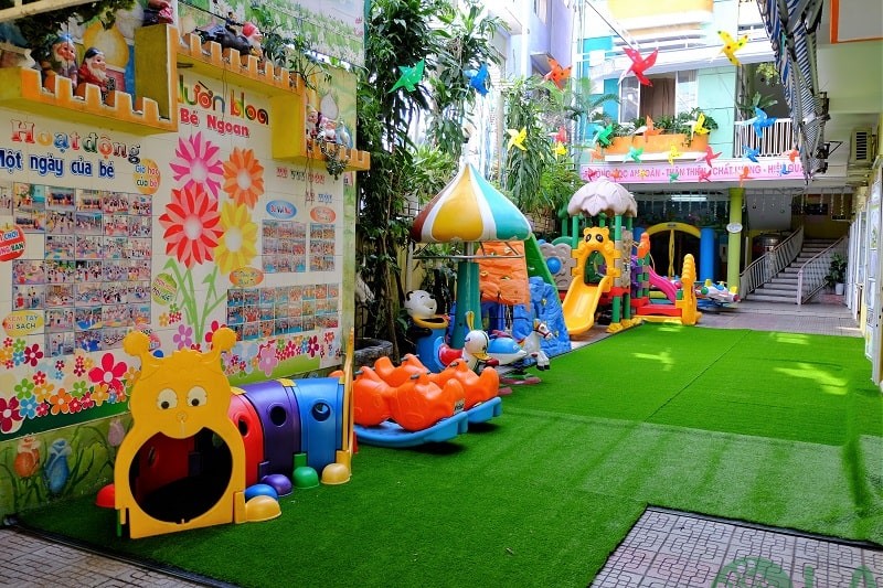 sân vườn trường mầm non đẹp