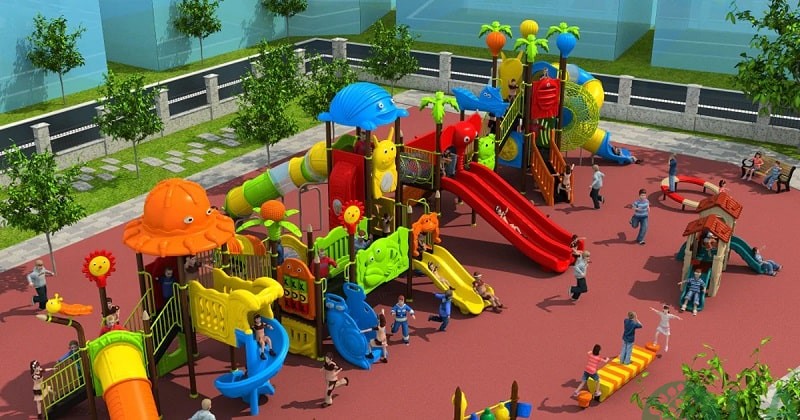 sân vườn trường mầm non đẹp