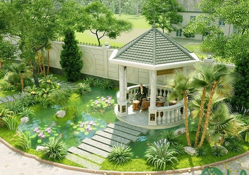 thiết kế sân vườn 1000m2