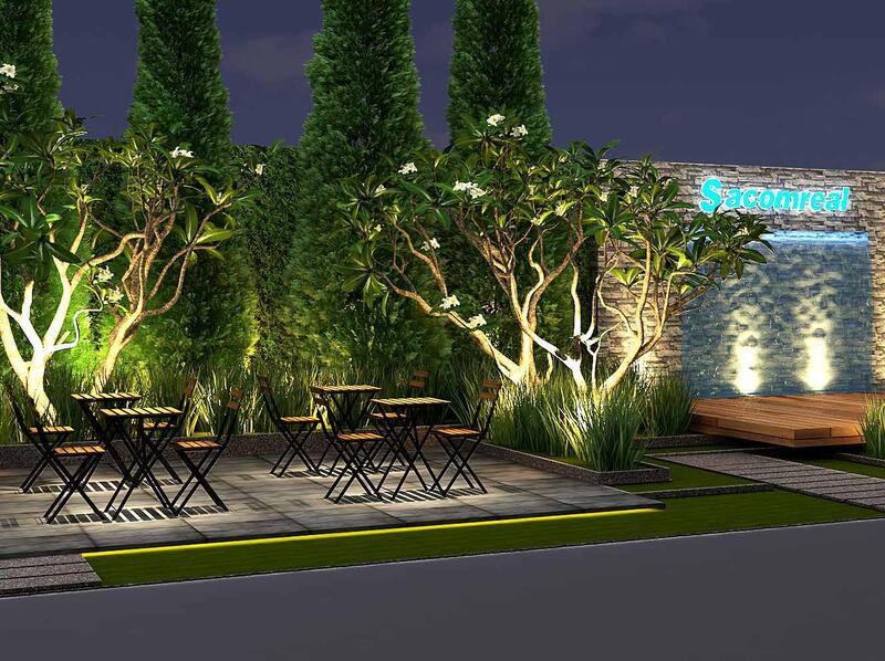 thiết kế cảnh quan nhà mẫu